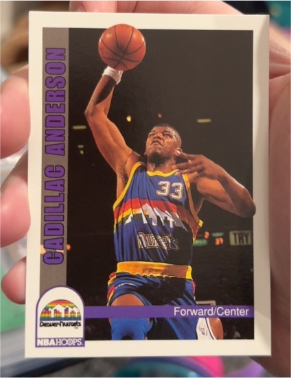 1992-93 NBA Hoops #54 Cadillac Anderson — front