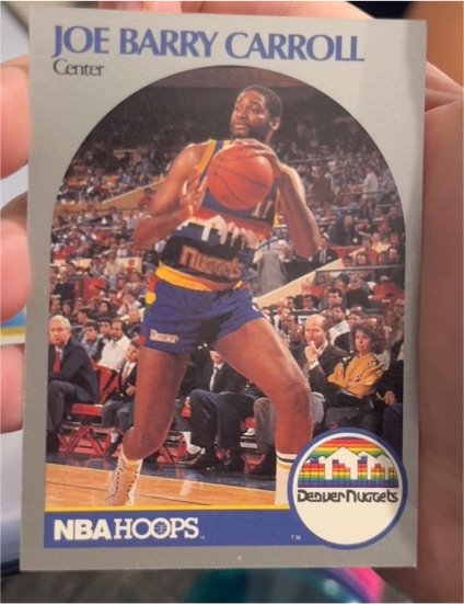 1990-91 NBA Hoops #92 Joe Barry Carroll — front