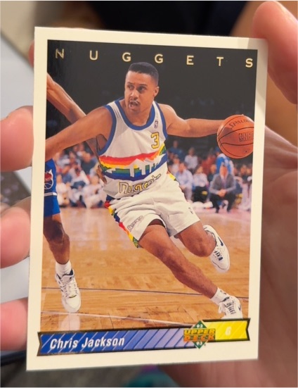 1992-93 Upper Deck #117 Chris Jackson Denver Nuggets — front