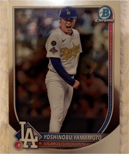 2025 Bowman Chrome #76 Yoshinobu Yamamoto — front