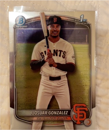 2025 Bowman Chrome #BCP-153 Josuar Gonzalez — front