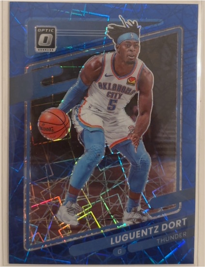 2021-22 Donruss Optic #78 Luguentz Dort Blue Velocity — front