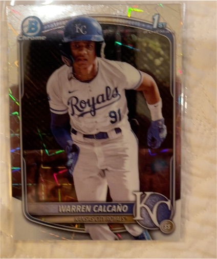 2025 Bowman Chrome Prospects #BCP-185 Warren Calcano — front