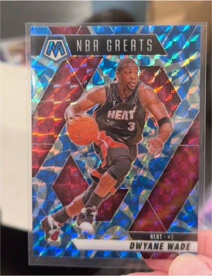 2024-25 Panini Mosaic #300 Dwyane Wade NBA Greats Blue Reactive Prizm — front