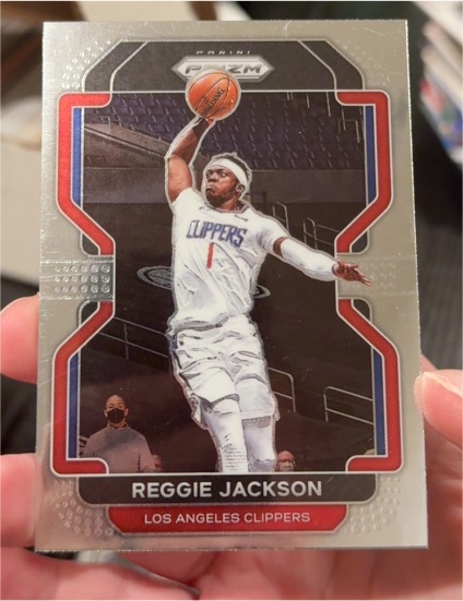 2021-22 Panini Prizm #213 Reggie Jackson Los Angeles Clippers — front