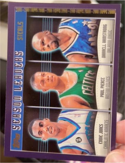 2000-01 Topps #153 Eddie Jones / Paul Pierce / Darrell Armstrong — front