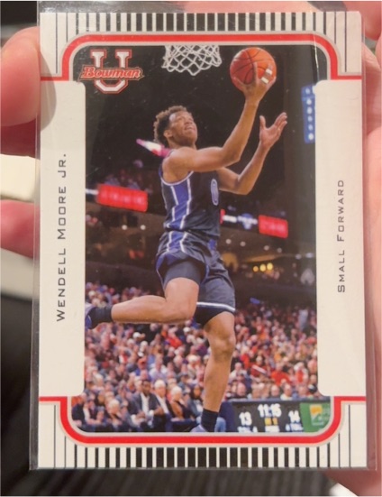 2021 Bowman University 2003 Bowman #2K3B-20 Wendell Moore Jr. — front