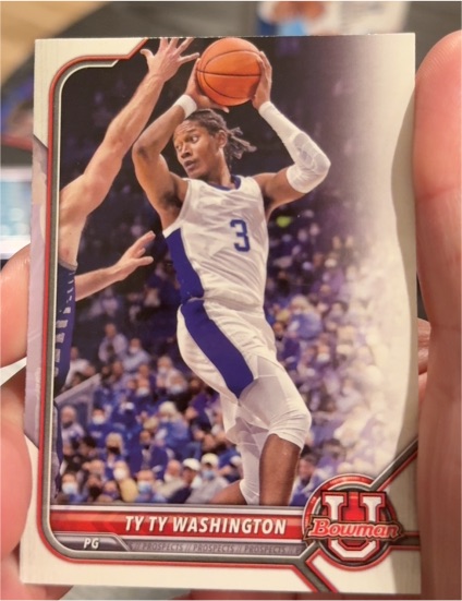 2021-22 Bowman University #88 Ty Ty Washington — front
