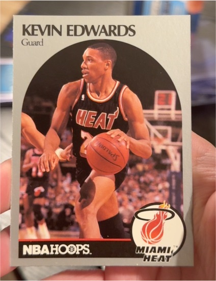 1990-91 NBA Hoops #165 Kevin Edwards — front