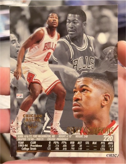 1992-93 Upper Deck #220 Dickey Simpkins — front