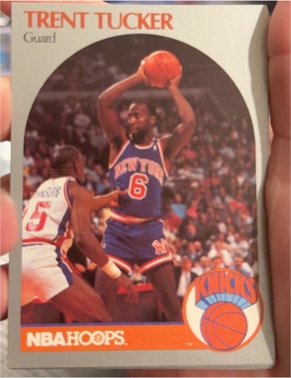1990-91 Hoops #208 Trent Tucker New York Knicks — front
