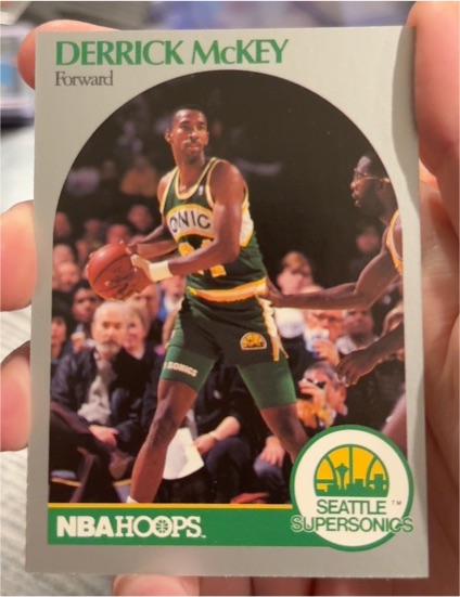 1990 Hoops #281 Derrick McKey — front