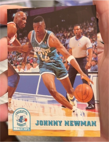 1993-94 NBA Hoops #24 Johnny Newman — front