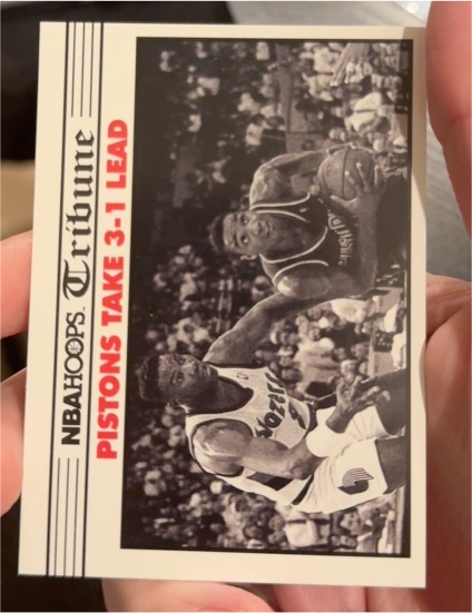 1990 NBA Hoops #340 Pistons Take 3-1 Lead — front
