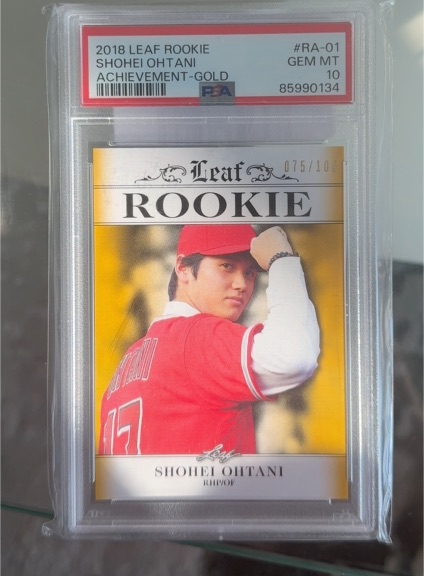 2018 Leaf Rookie Achievement #RA-01 Shohei Ohtani — front