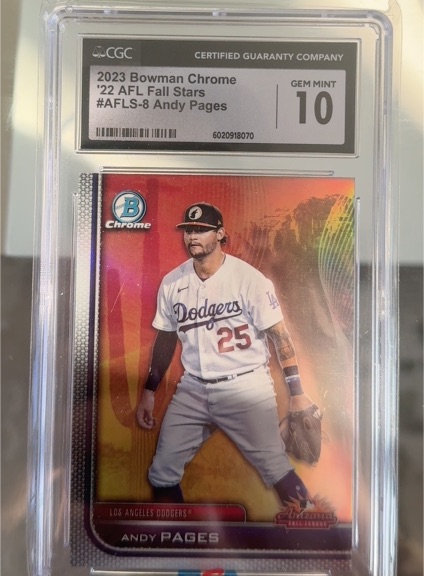 2023 Bowman Chrome '22 AFL Fall Stars #AFLS-8 Andy Pages — front