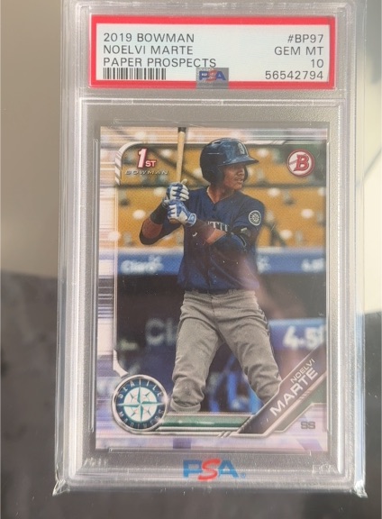 2019 Bowman #BP97 Noelvi Marte — front