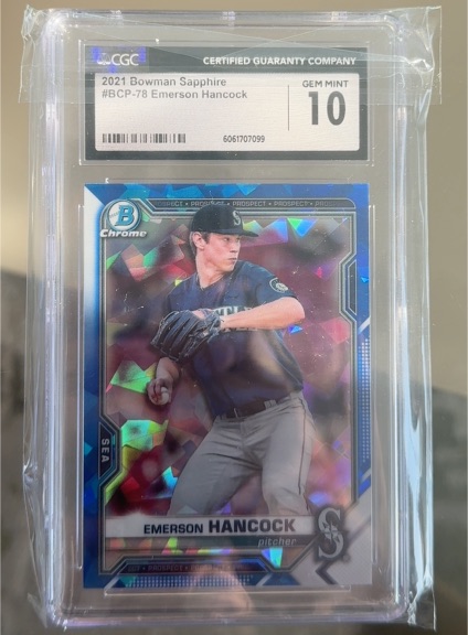 2021 Bowman Chrome Sapphire #BCP-78 Emerson Hancock — front