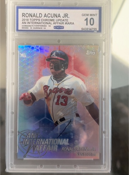 2018 Topps Chrome Update An International Affair #IA-RA Ronald Acuna Jr. — front