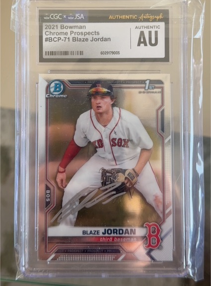 2021 Bowman Chrome Prospects #BCP-71 Blaze Jordan — front