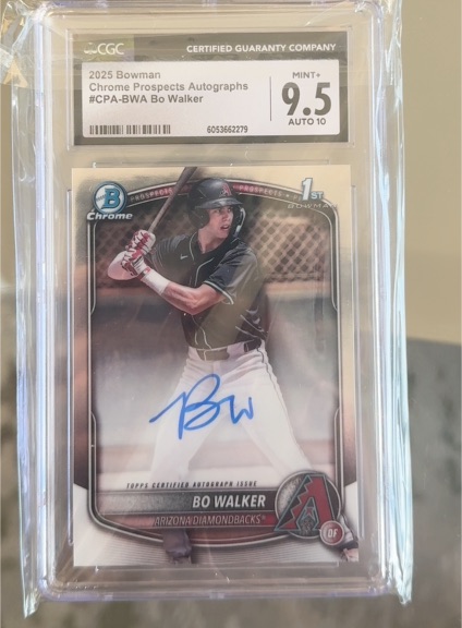 2025 Bowman Chrome Prospects Autographs #CPA-BWA Bo Walker — front