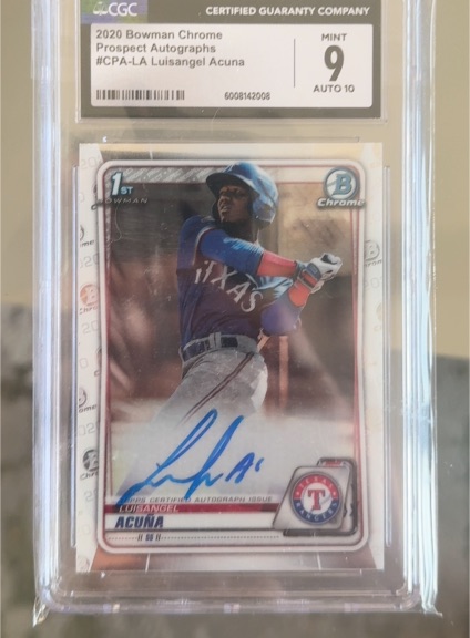 2020 Bowman Chrome #CPA-LA Luisangel Acuna — front