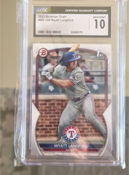2023 Bowman Draft #BD-106 Wyatt Langford — front