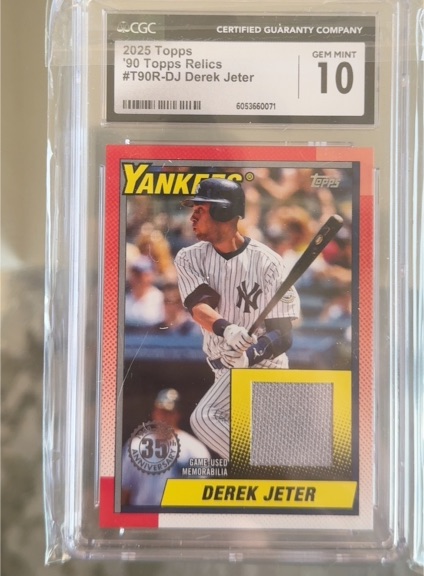 2025 Topps Series 1 - 1990 Topps Baseball Relics #T90R-DJ Derek Jeter — front