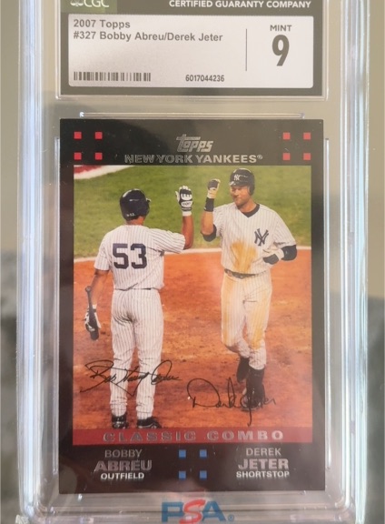 2007 Topps #327 Bobby Abreu/Derek Jeter Classic Combo — front