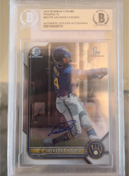 2022 Bowman Chrome Prospects #BCP-79 Jackson Chourio — front
