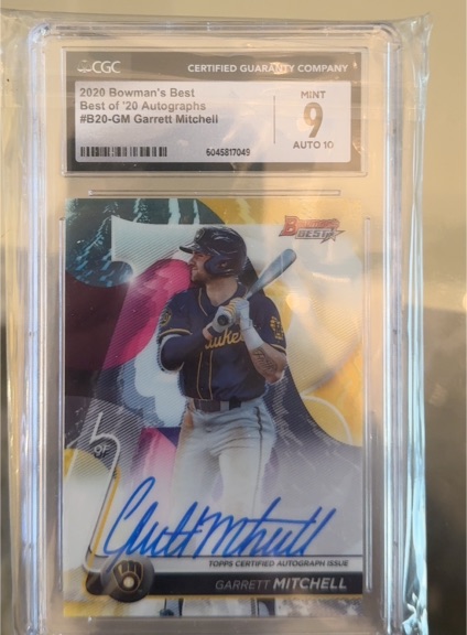 2020 Bowman's Best #B20-GM Garrett Mitchell — front