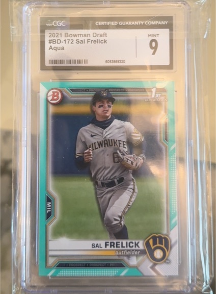 2021 Bowman Draft #BD-172 Sal Frelick Aqua — front