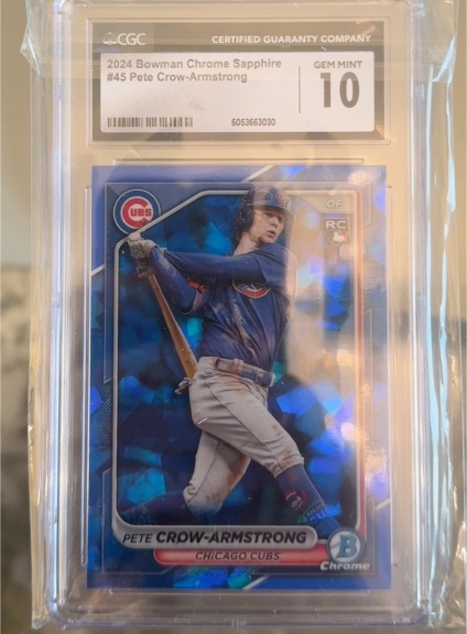 2024 Bowman Chrome Sapphire #45 Pete Crow-Armstrong — front