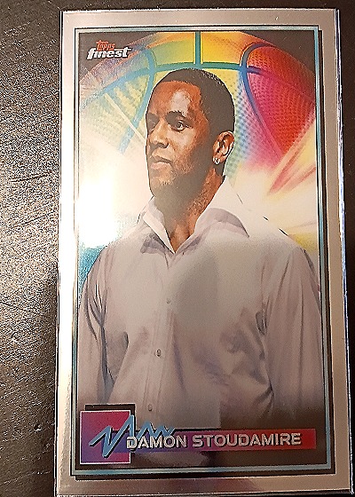 2021 Topps Finest #57 Damon Stoudamire — front