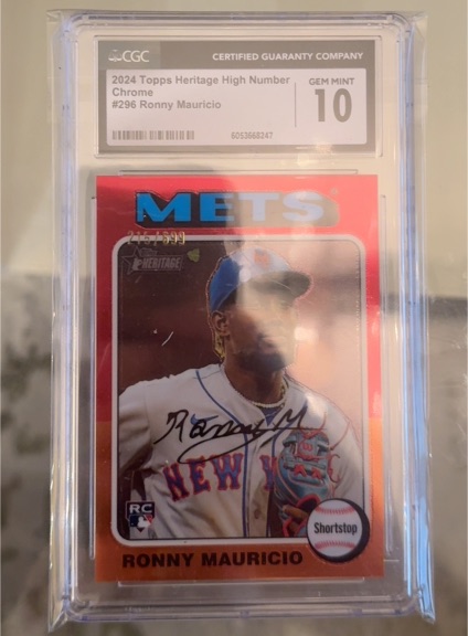 2024 Topps Heritage High Number #296 Ronny Mauricio — front