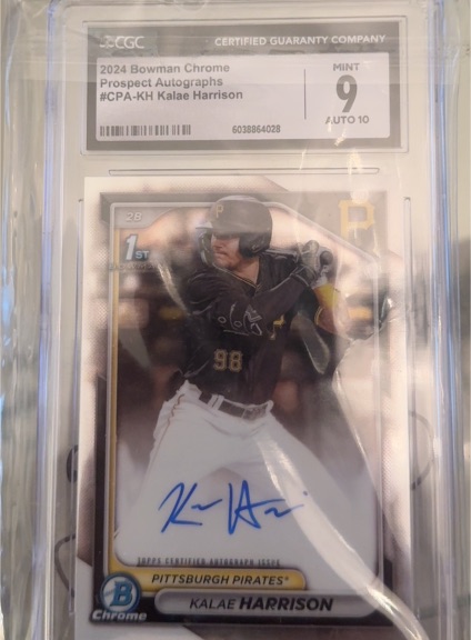 2024 Bowman Chrome Prospect Autographs #CPA-KH Kalae Harrison — front