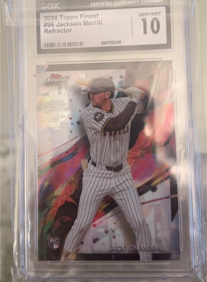 2024 Topps Finest #96 Jackson Merrill — front
