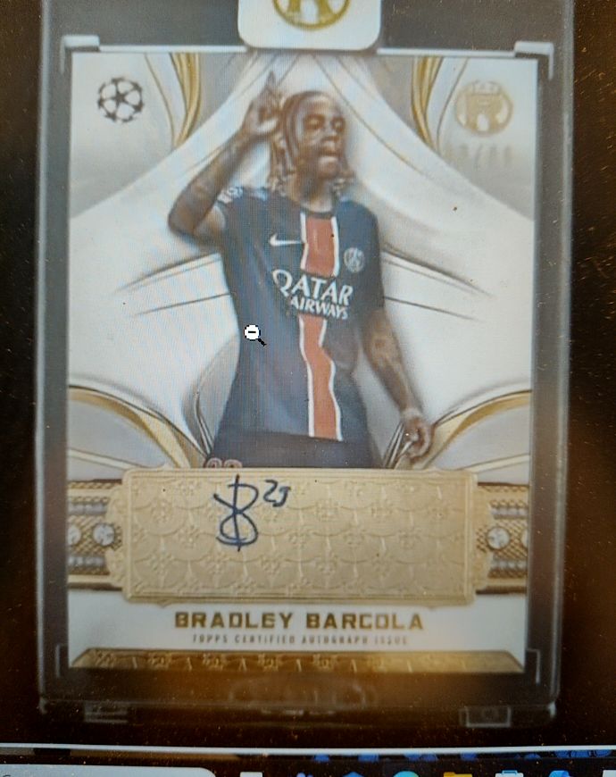 2024-25 Topps Reverence UEFA #RA-BB Bradley Barcola Auto — front