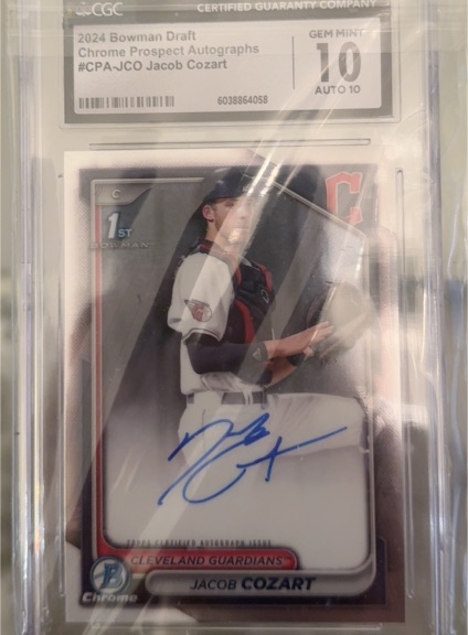 2024 Bowman Draft Chrome Prospect Autographs #CPA-JCO Jacob Cozart — front