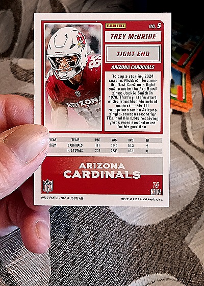 2025 Panini Score-A-Treat #5 Trey McBride — back