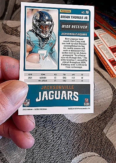 2025 Panini Score #16 Brian Thomas Jr. — back