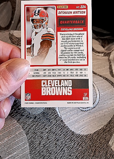 2025 Panini Score-A-Treat #224 Deshaun Watson — back