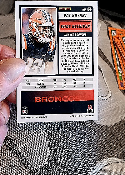 2025 Panini Score A Treat #64 Pat Bryant — back