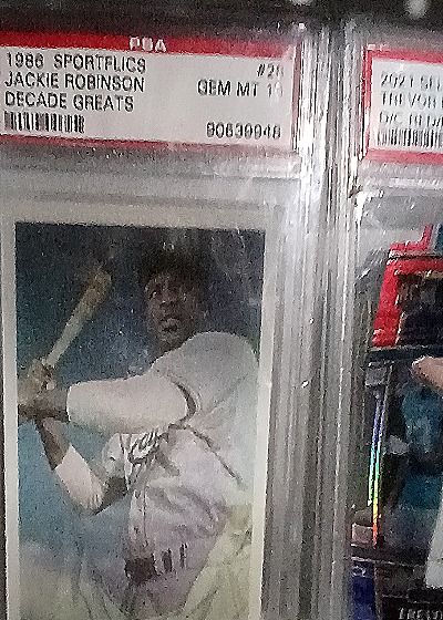 1986 Sportflics #21 Jackie Robinson Decade Greats — front