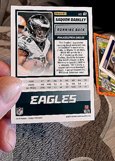 2025 Panini Score A Treat #61 Saquon Barkley — back