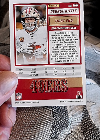 2025 Panini Score-A-Treat #168 George Kittle — back