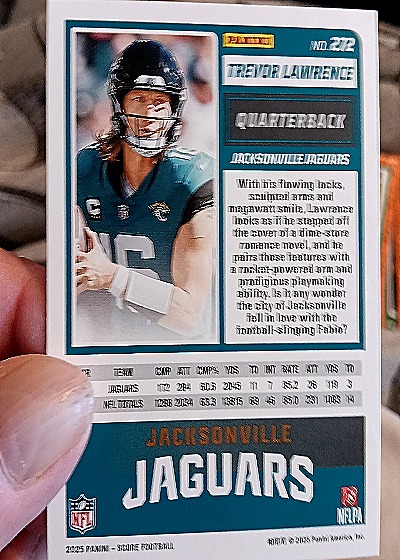 2025 Panini Score-A-Treat #272 Trevor Lawrence — back
