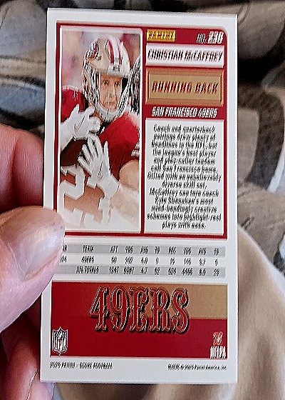 2025 Panini Score-A-Treat #238 Christian McCaffrey — back