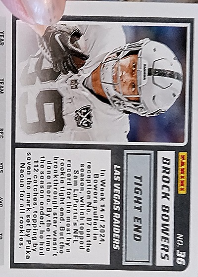 2025 Panini Score-A-Treat #36 Brock Bowers — back