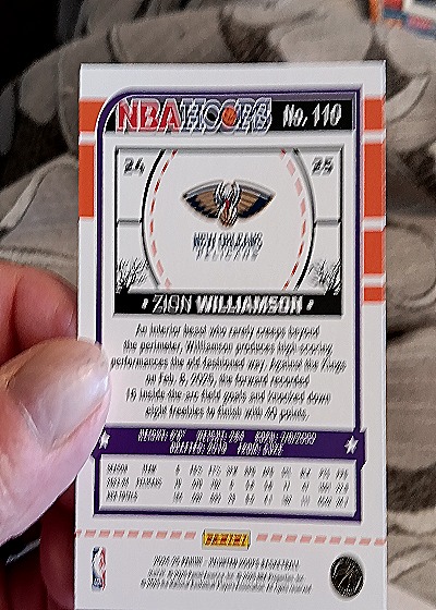 2024-25 Panini Haunted Hoops #110 Zion Williamson — back